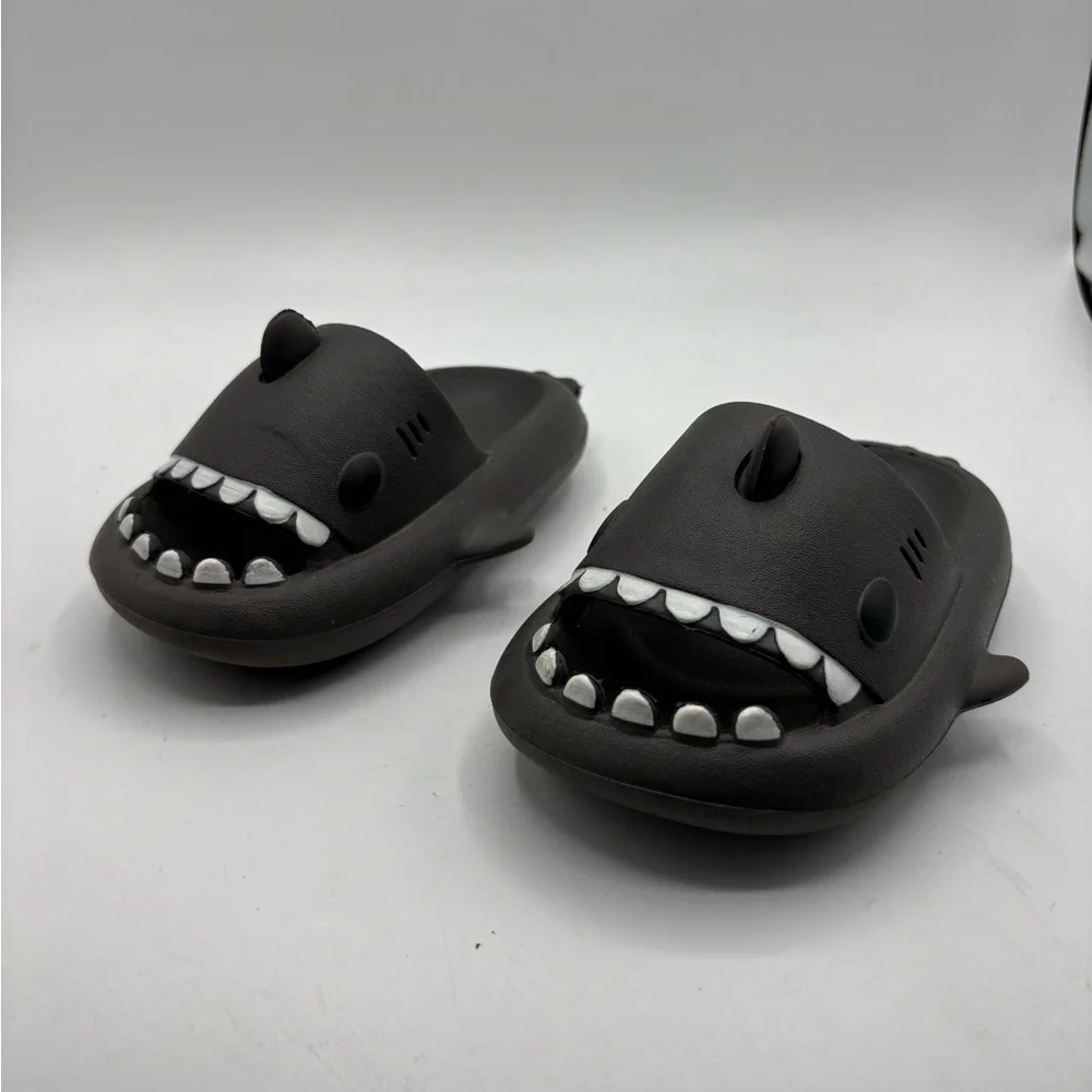 Kids Shark Slide Sandals Gray Size 150 (Approx. US Little Kid 8-9)
